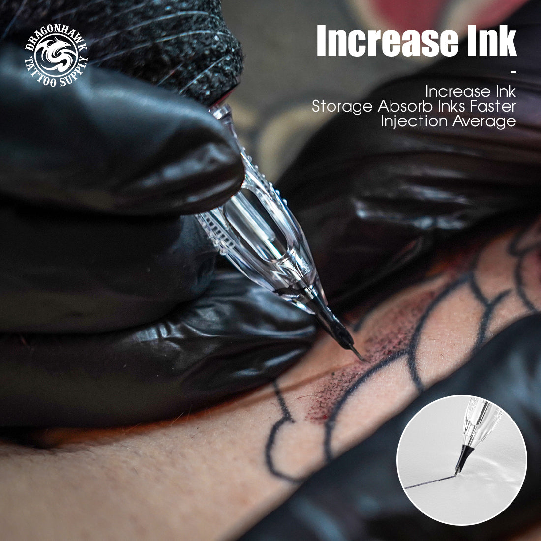 Dragonhawk Black Assorted Tattoo Needles Tubes - 60pcs – Tattoo