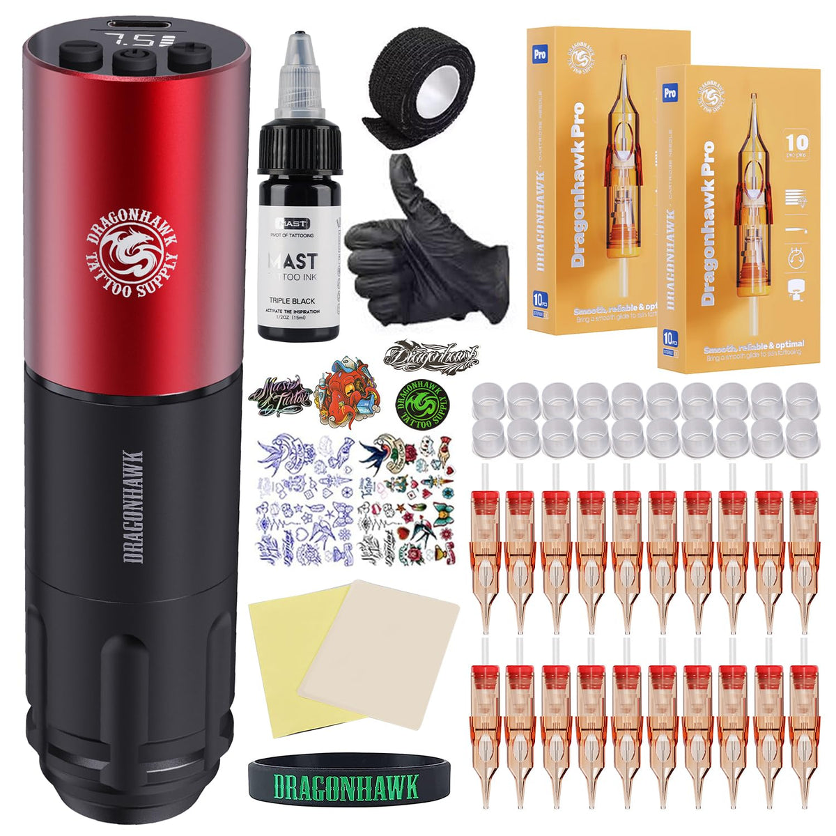 Dragon Hawk A1 Wireless Tattoo Kit