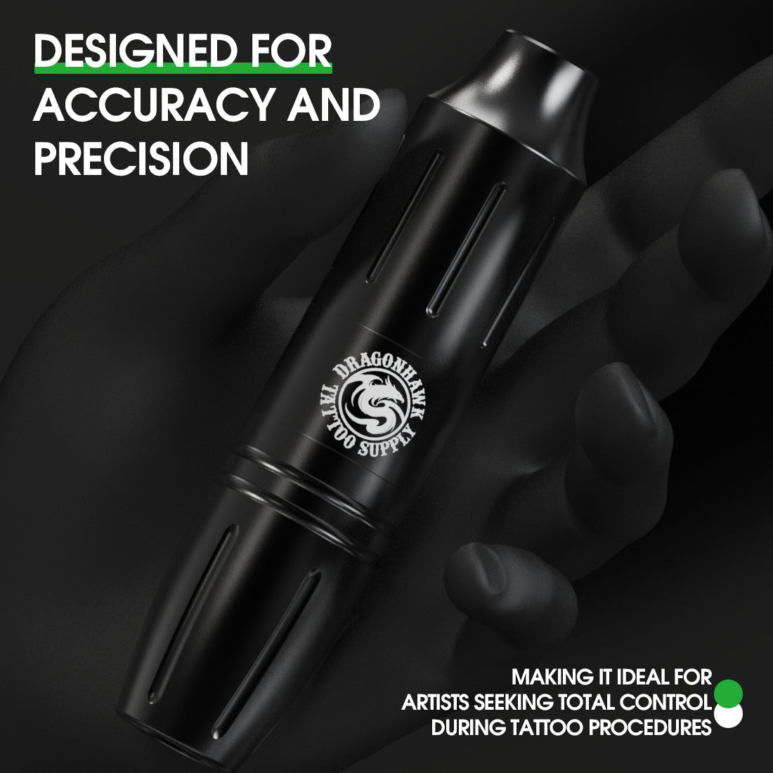 Dragonhawk Atom2 Pro Macchinetta Tatuaggi Penna Senza Fili Rotativa Tattoo Machine Con 7 Strokes Length, 2pcs Batteria 2000mAh Tatuaggio Per Principianti - Foto 7