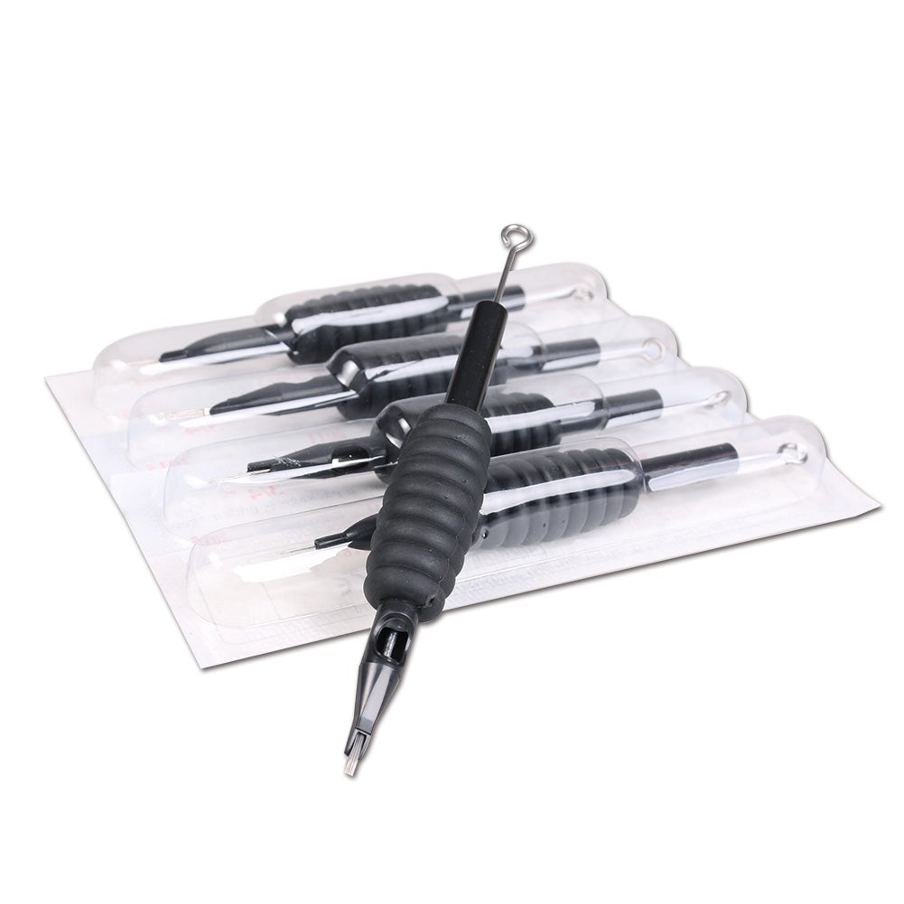 what are dsiposable tattoo needles made of 50 pcs Disposable Sterile Mix Size 3 5 7 9RL, 5 7 9RS, 5 7 9M1 10PCS Sterile Disposable Tattoo Needle