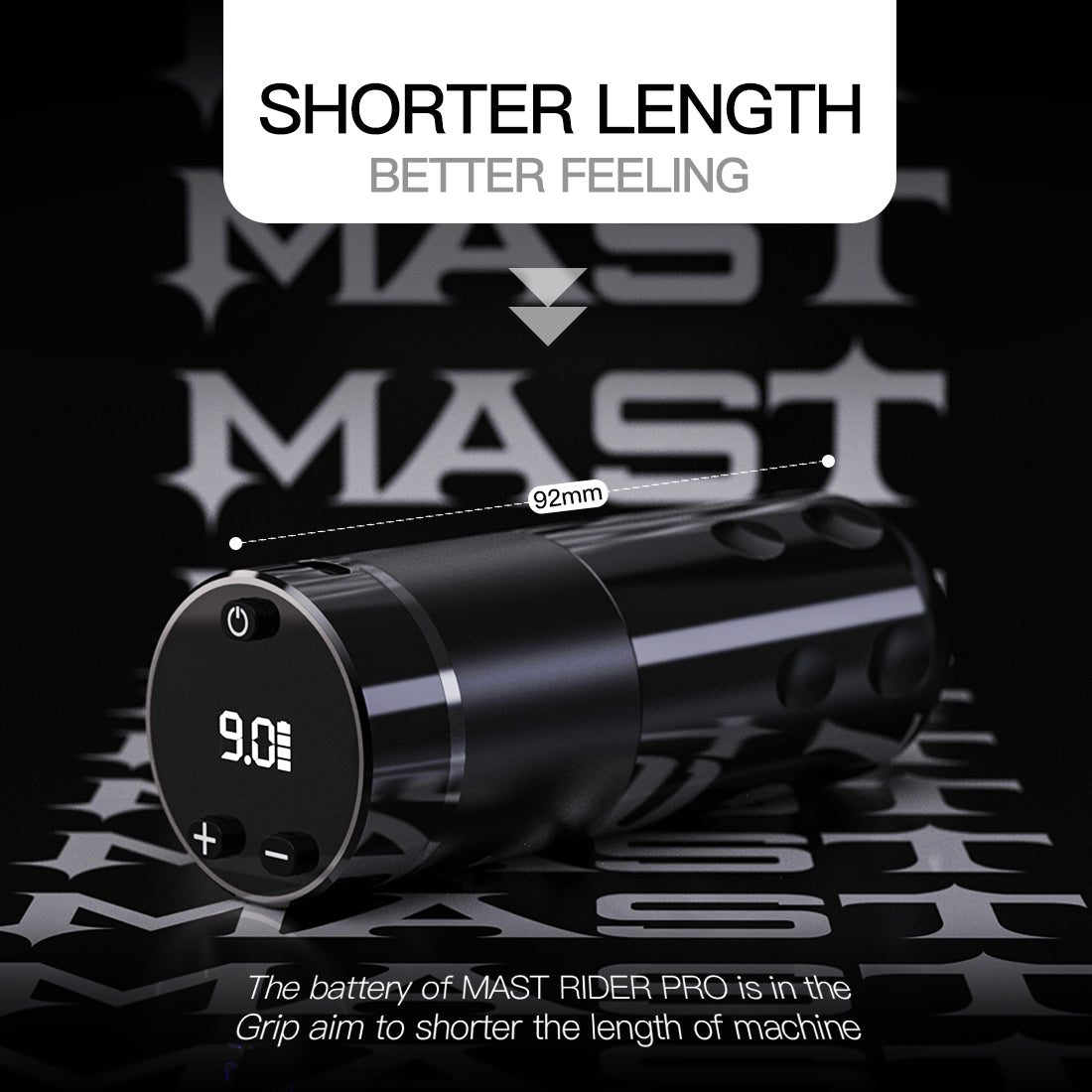 Mast Rider Pro Revolutionary Wireless Tattoo Machine--Battery In