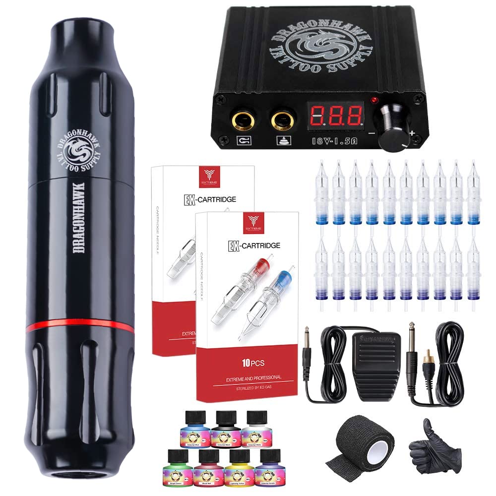 Top Selling Rotating Pen Suit Dragonhawk S11 Tattoo Pen Mini Power Supply  Foot Pedal Tattoo Supply Ink Tattoo Machine Set - AliExpress